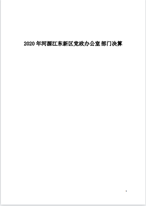 2020年河源江東新區(qū)黨政辦公室部門決算—1.png